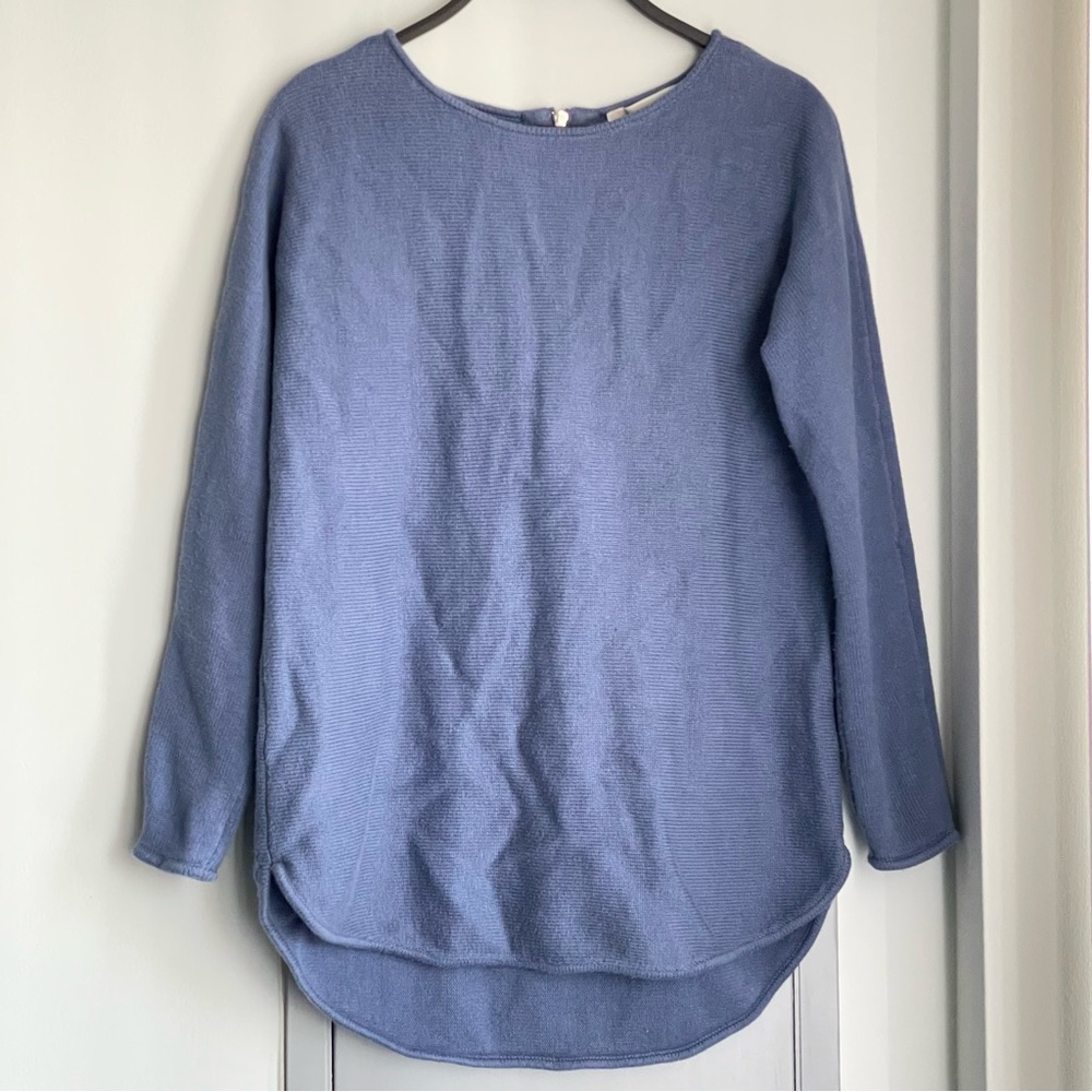 MICHAEL KORS Periwinkle Long Sleeve with Zipper on the Back Detail Sweater